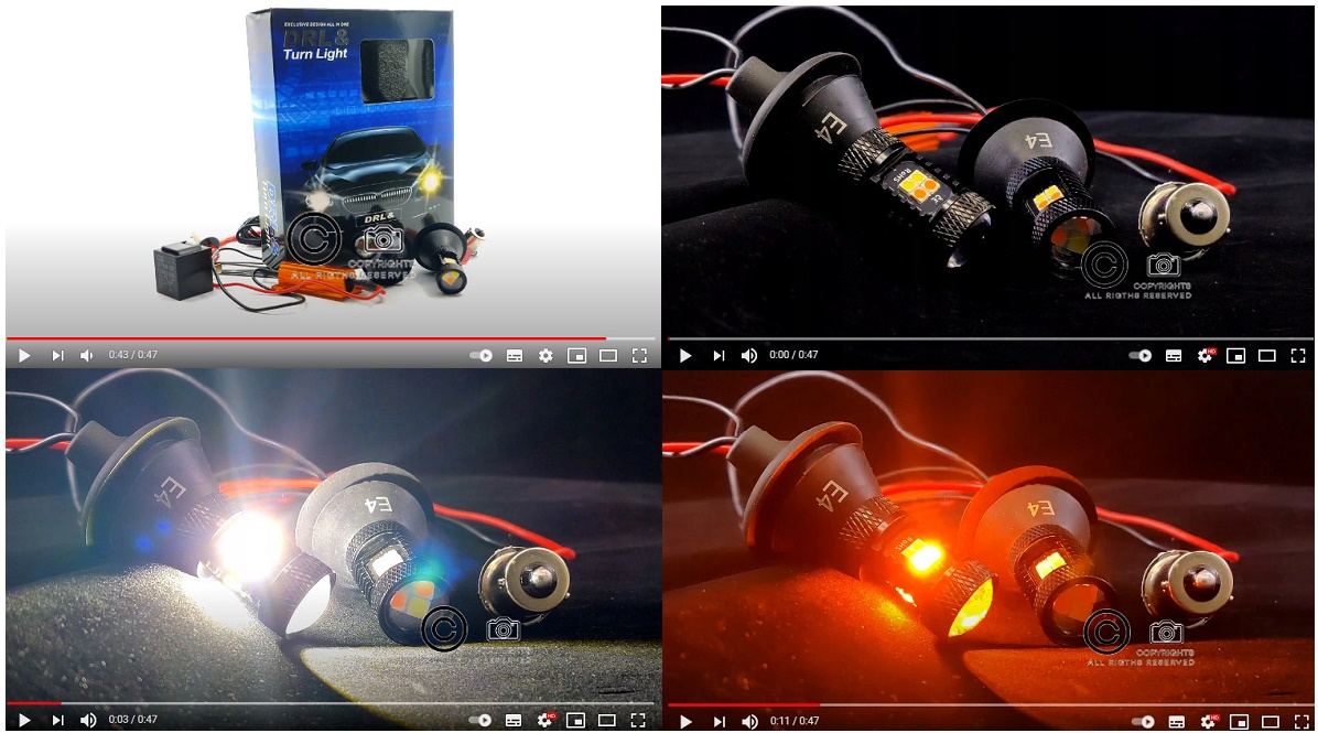 Kierunkowskazy Dzienne LED 2w1 DRL BAU15S PY21W Vehicle Match branded product