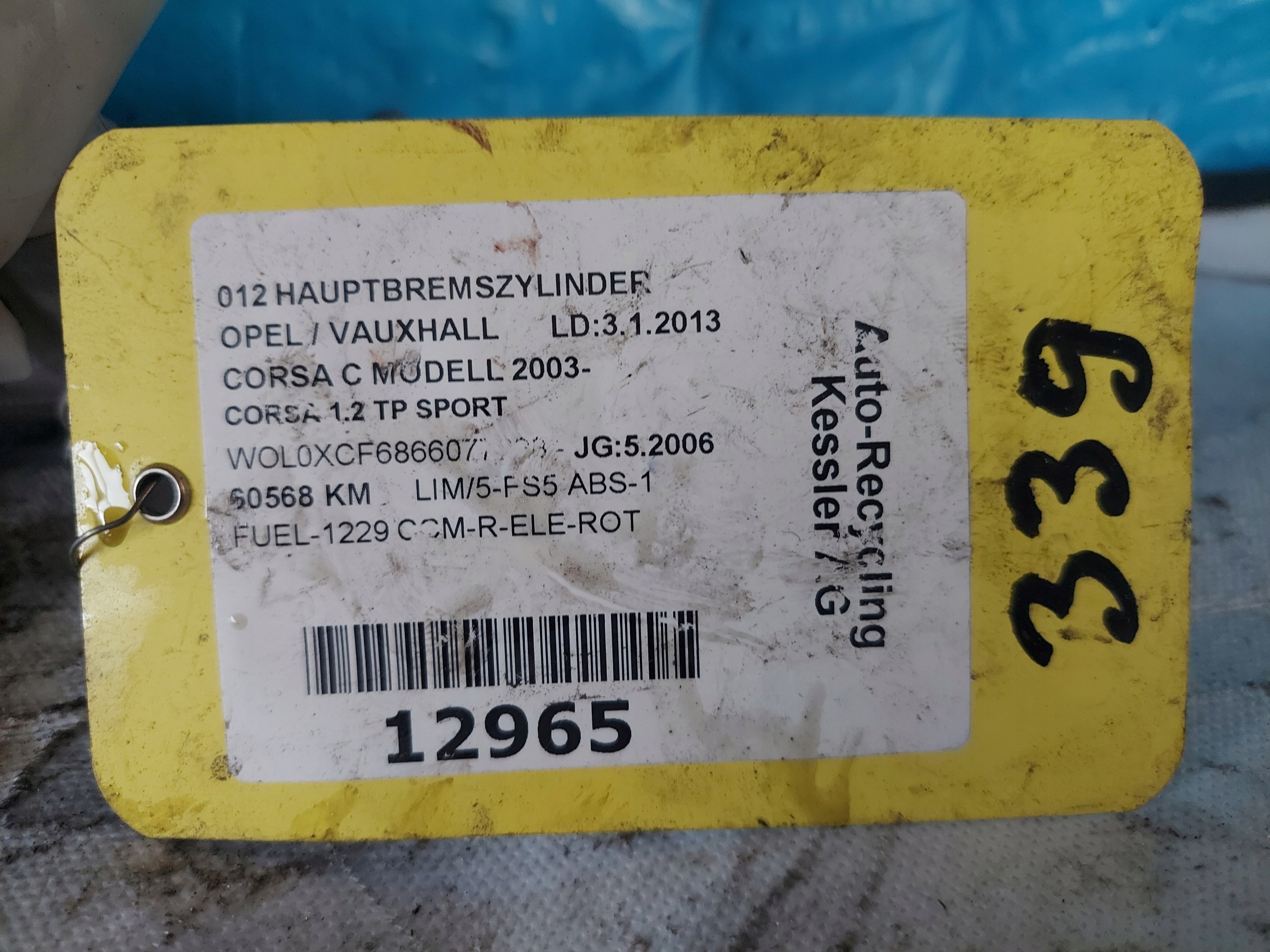 Servofreno CORSA C 1.2 B BOSCH 22418079