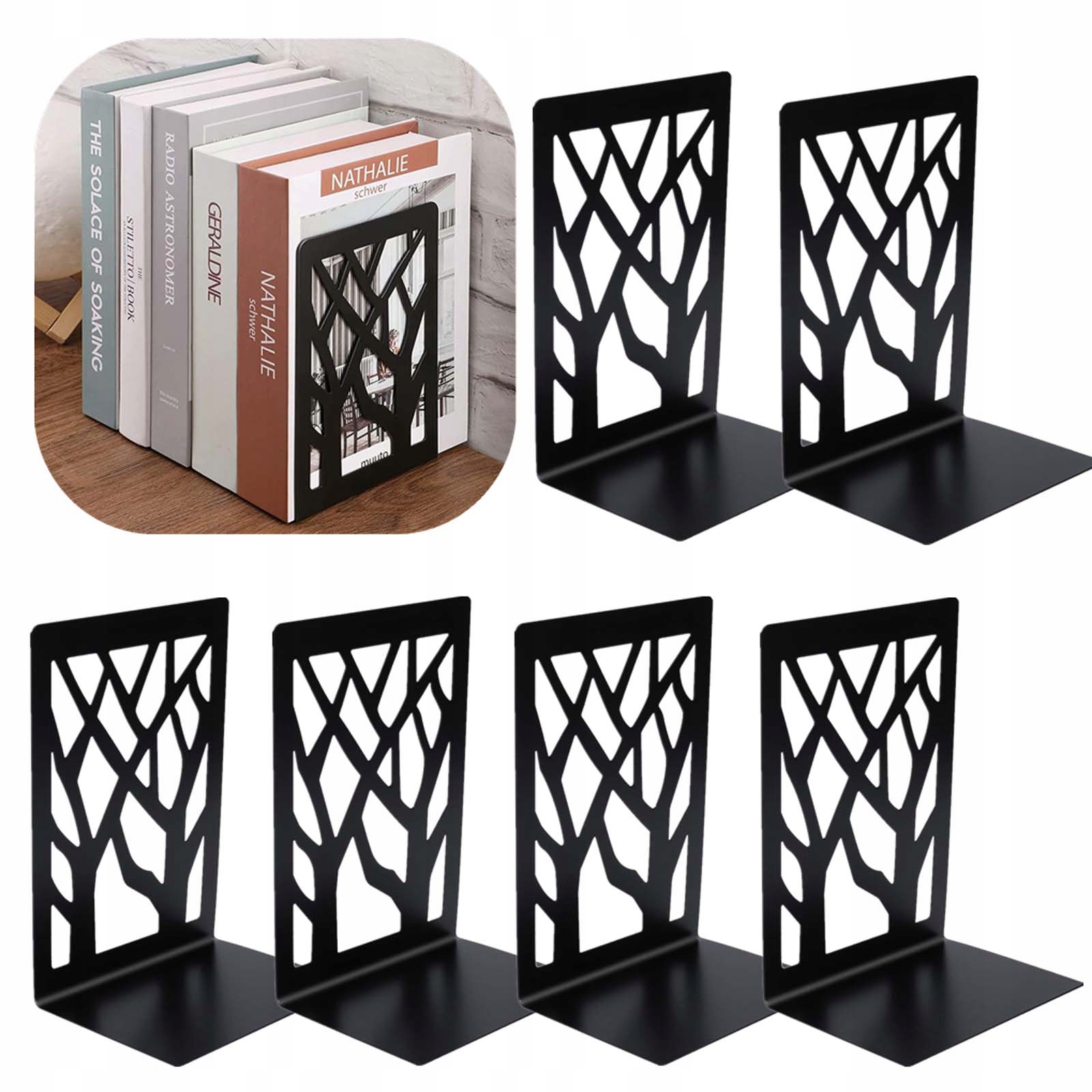 6 ELEGANCKIE PODPÓRKI DO KSIĄŻEK STOJAKI PODSTAWKI