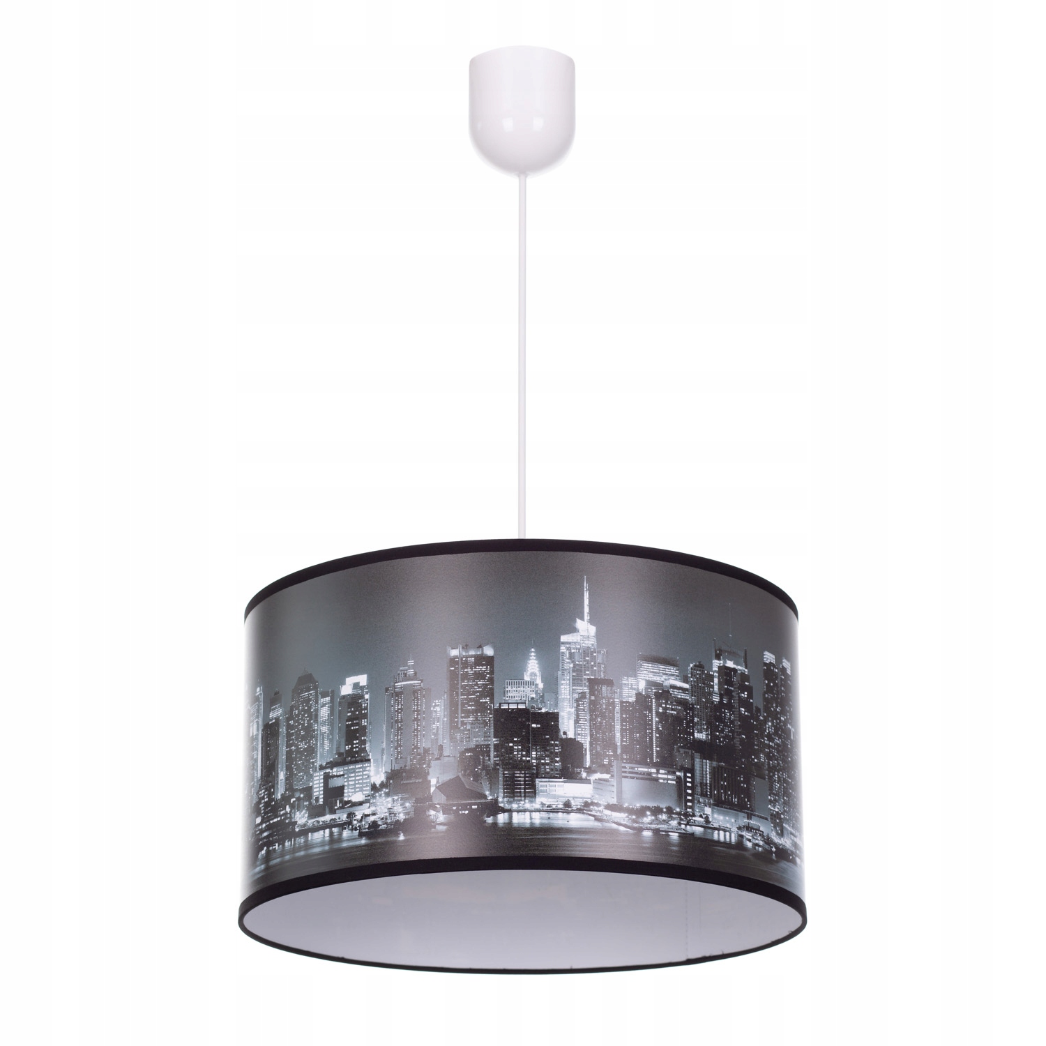 Závěsná stropní lampa s potiskem města New York