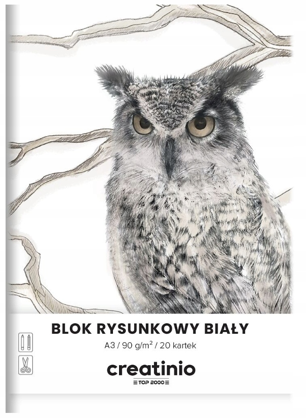 BLOK RYSUNK. A3/20K BIAŁY CREATINIO A'10 400176664