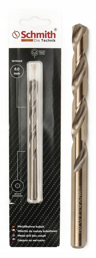 

Wiertło Do Metalu Kobaltowe 8mm HSS-Co 6% Schmith