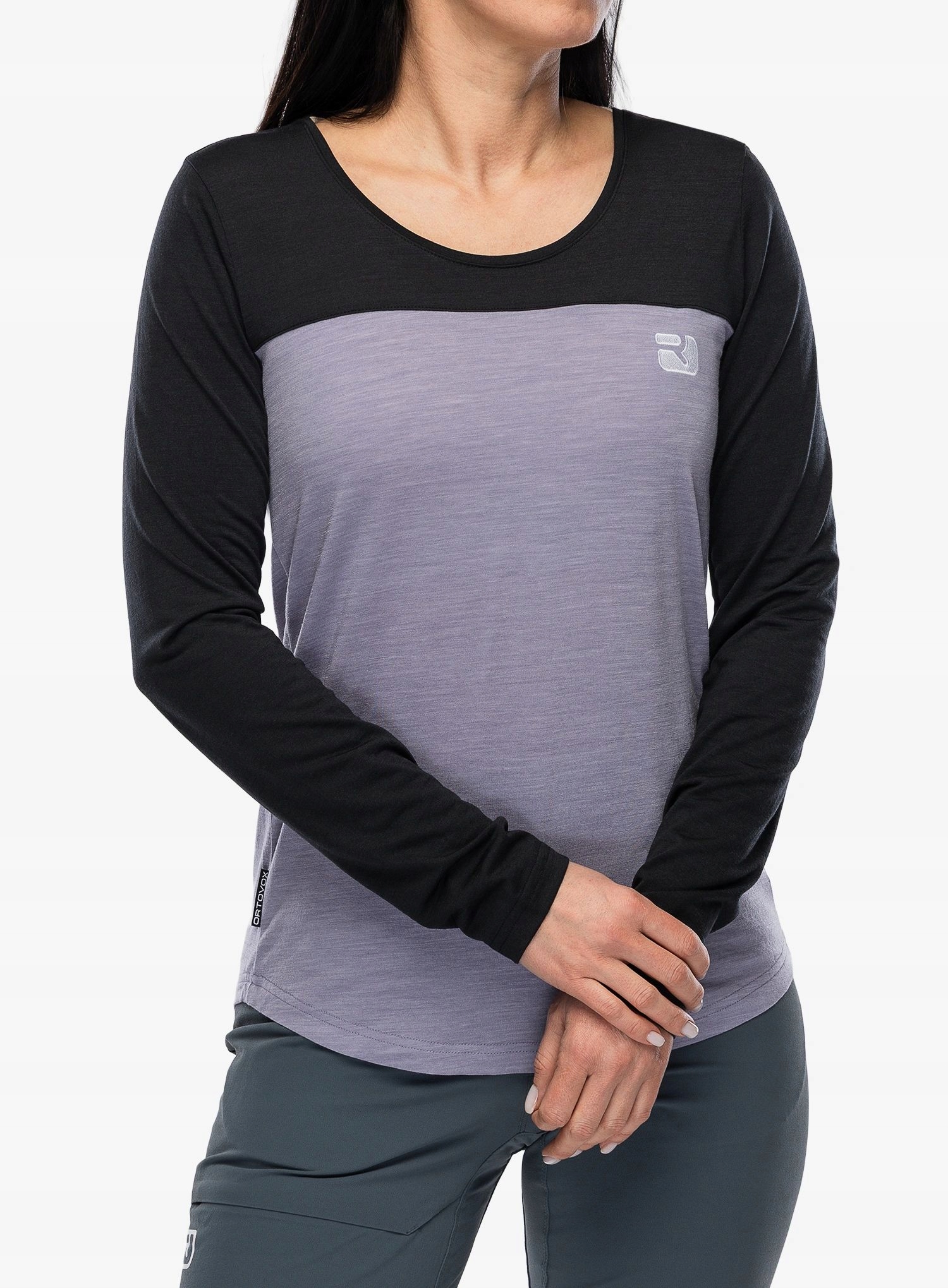 Bluza damska bez kaptura Ortovox 150 Cool Logo Ls black raven M