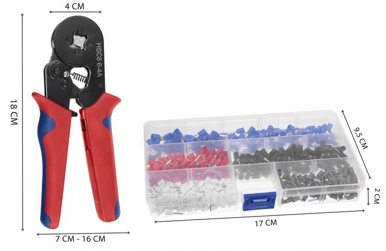 ZACISKARKA DO TULEJEK PRASKA DO KABLI KOŃCÓWEK 0,25 - 10mm EAN (GTIN) 0642613371988