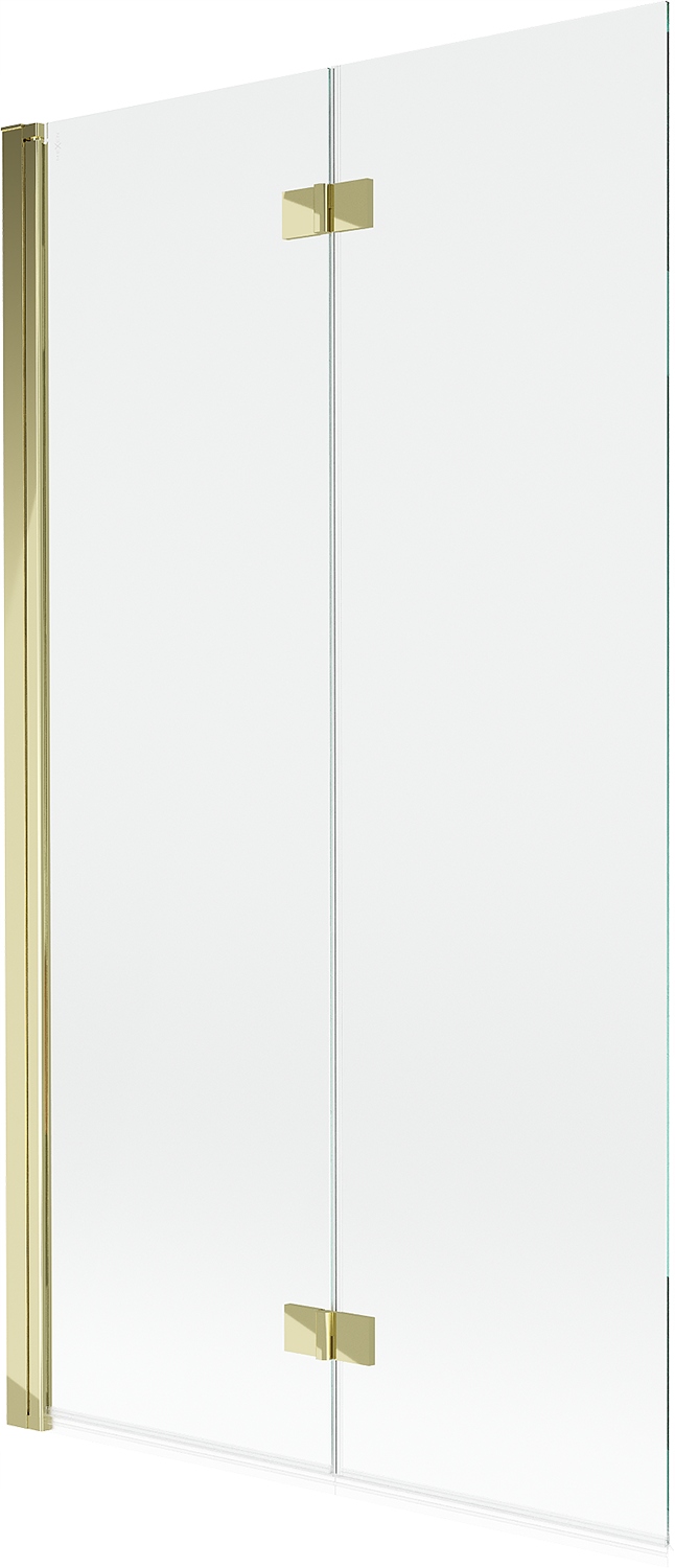 Mexen Mist Parawan Nawannowy 2-SKRZYDŁOWY Lewy 100X150 CM Transparent Złoty