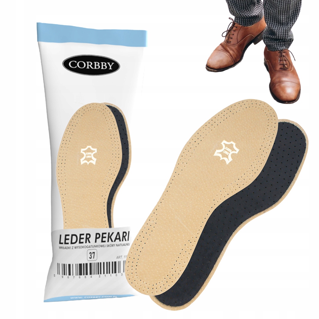 Wkładki ze skóry naturalnej Leder Pekari r. 36