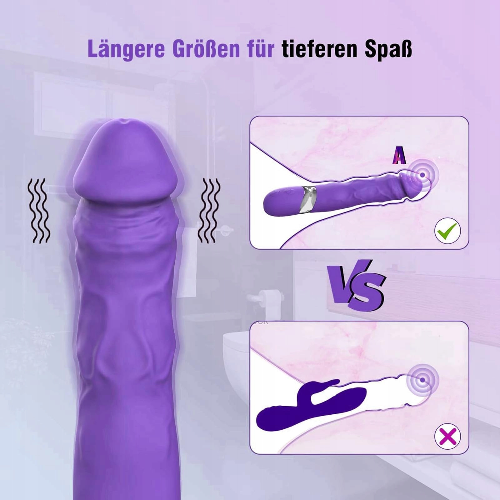 FIDECH Realistyczny Wibrator Dildo Silikonowy 7 Trybów dla Kobiet i Par — miniatura 4
