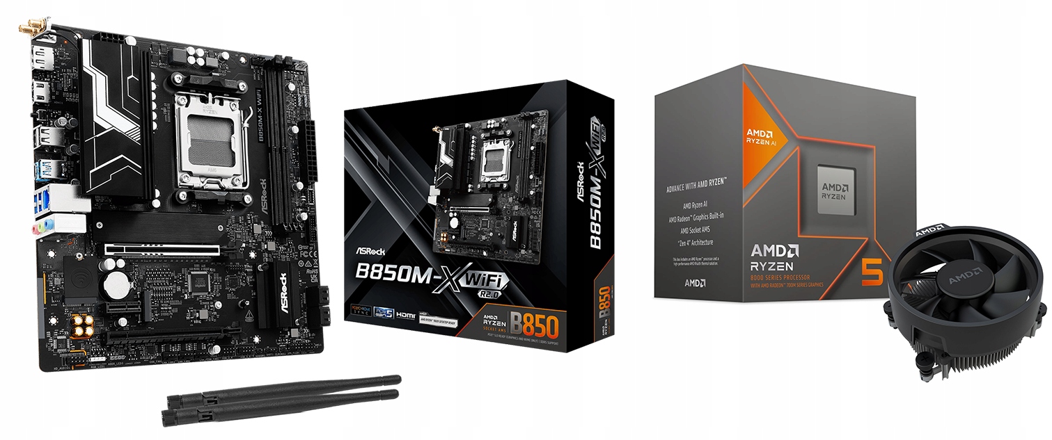 Zestaw Amd Ryzen 5 8600G B850M-X Wifi R2.0