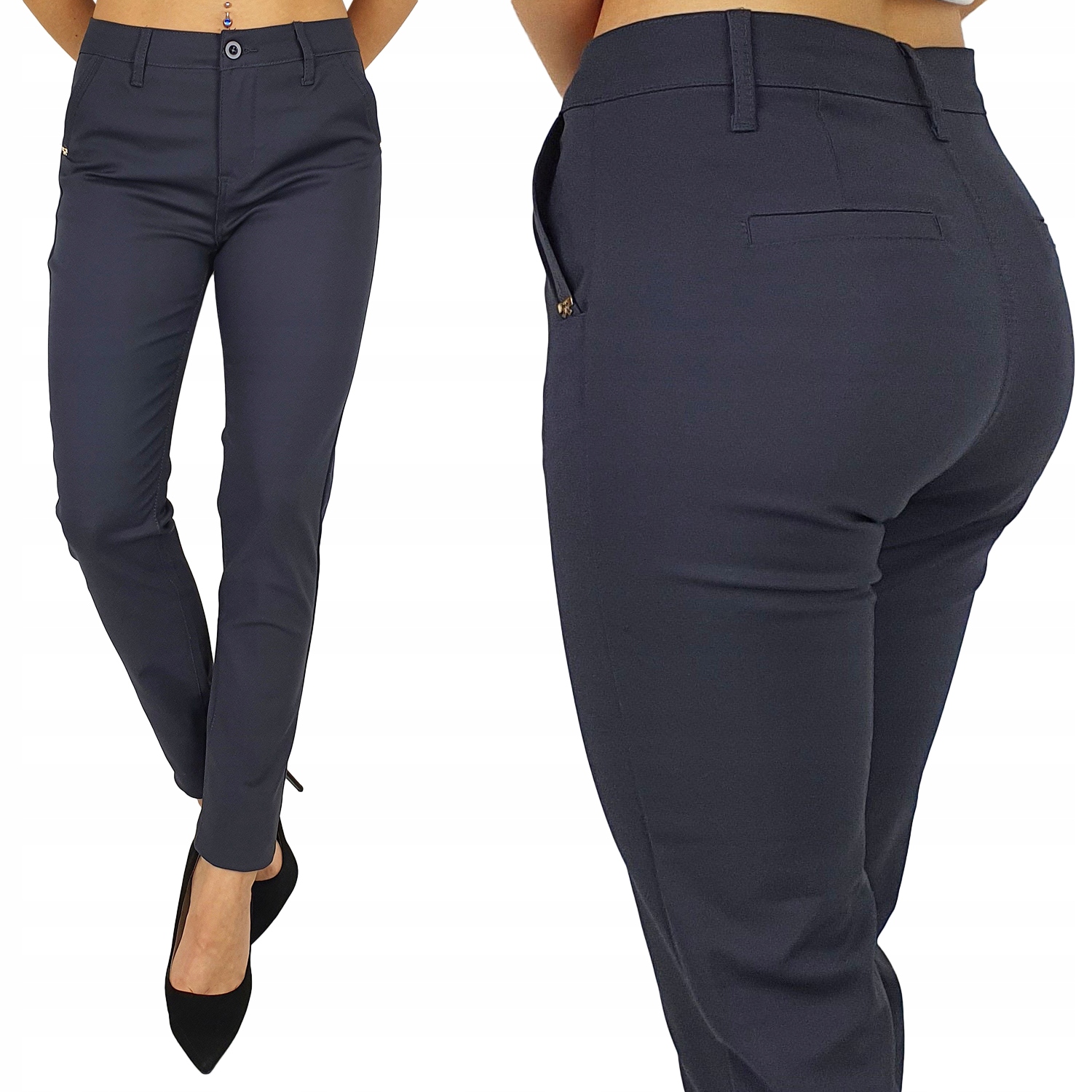 

Eleganckie Spodnie Damskie Cygaretki Plus Size