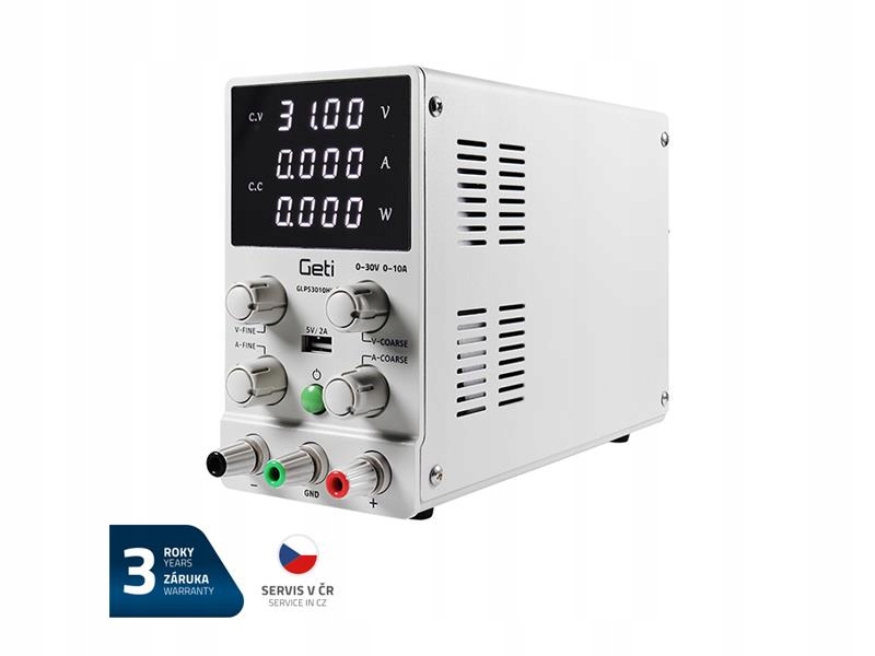 Zdroj laboratorní Geti GLPS3010HW 0-30V/ 0-10A