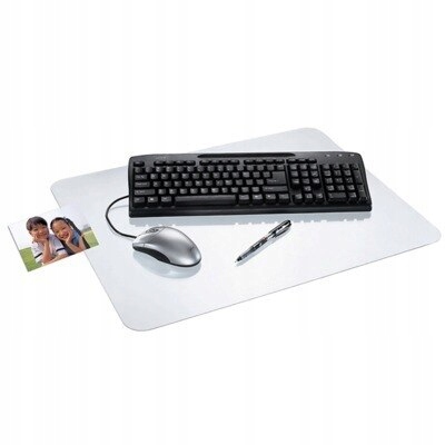 MATA PODKŁADKA NA BIURKO OCHRONNA BIAŁA 40X60