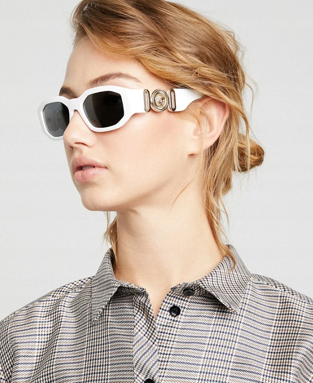 Versace Okulary Przeciwsłoneczne Białe S7A