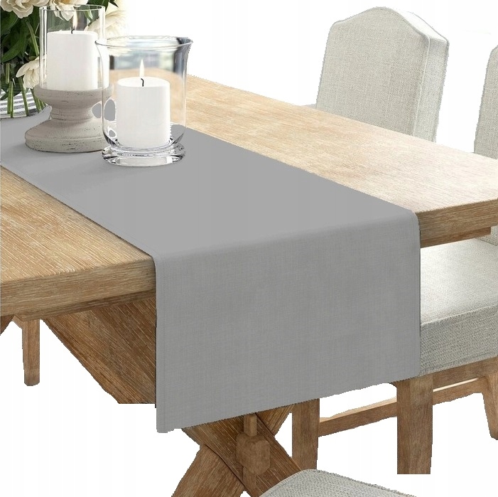 

Bieżnik Obrus Gładk Matowy 40x180 Szary