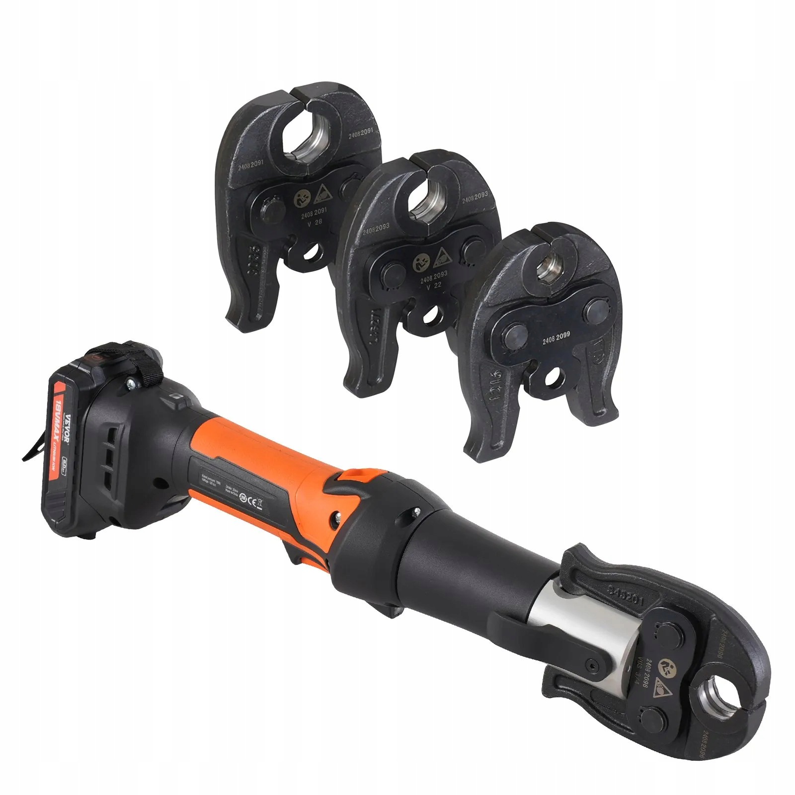 Akumulátorová hydraulická svorka premium 18 V V15 V22 V28 19 kN Oled