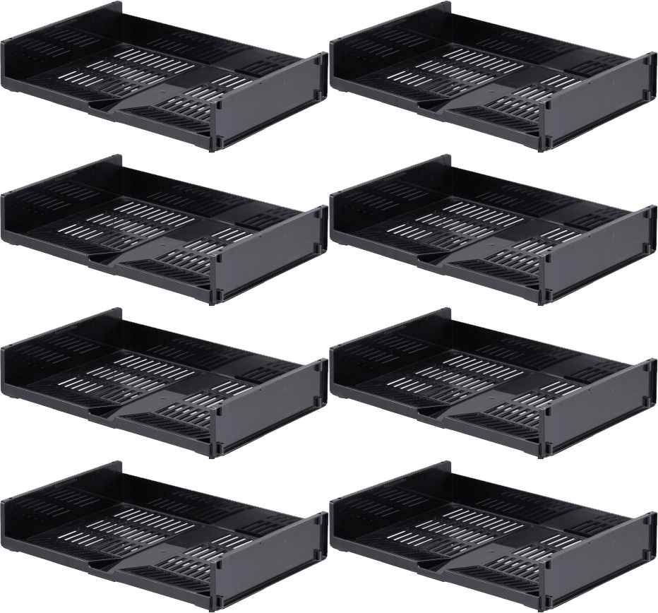 Półka na dokumenty A4 organizer czarny Durable x8