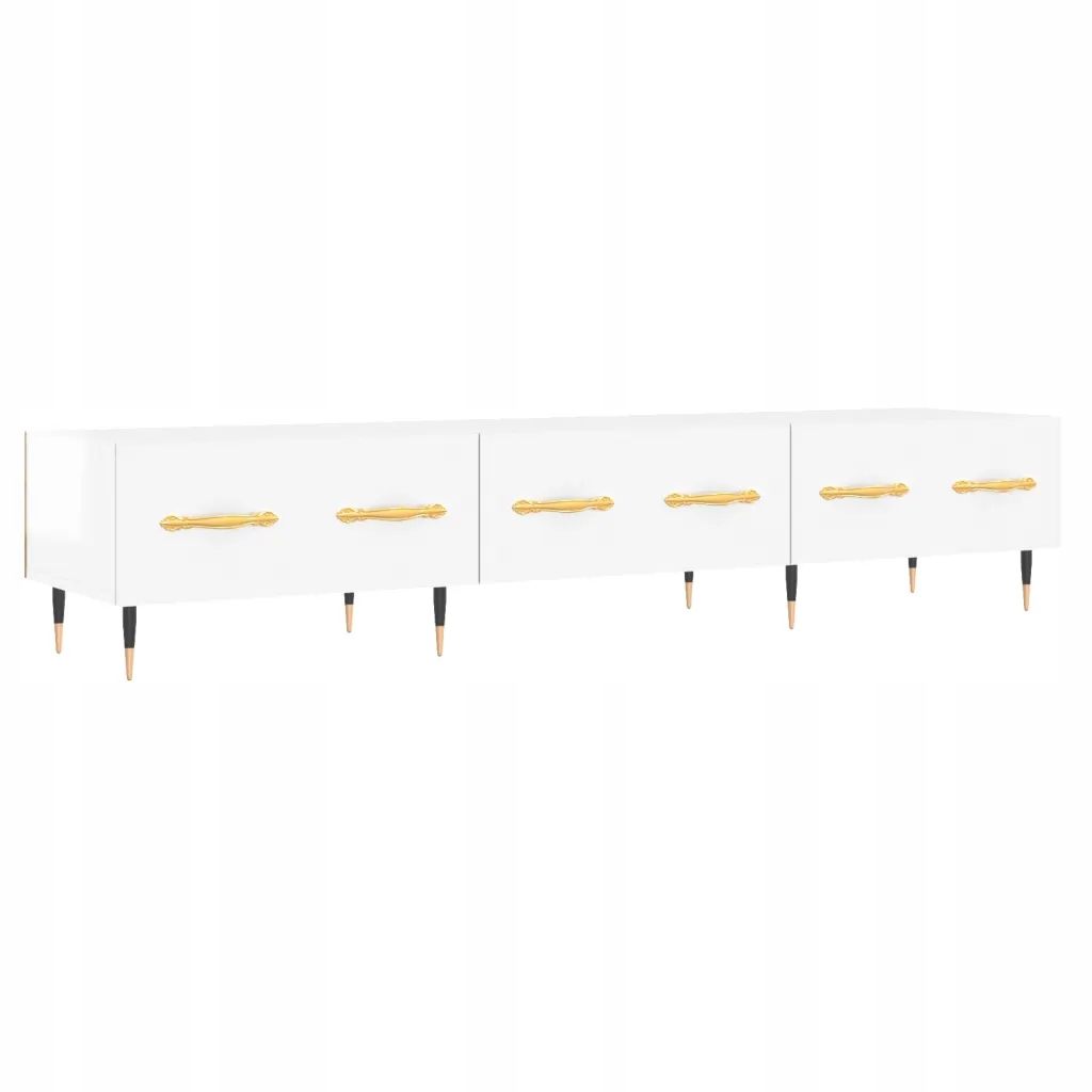 Szafka Tv biała drewno 150x36x30 cm