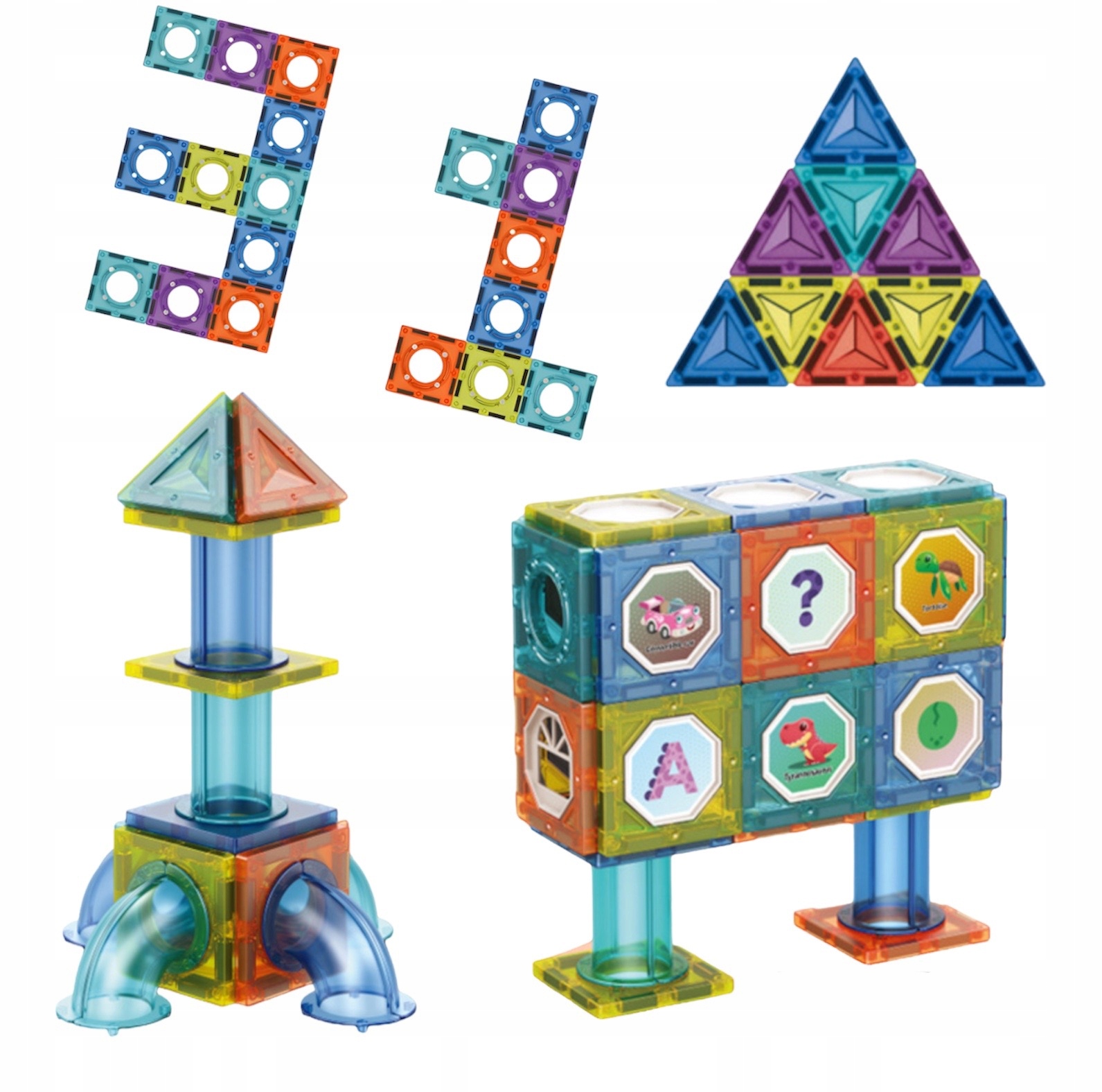 Klocki magnetyczne MAGNETIC SHEET KLOCKI MAGNETYCZNE 98 szt. Marka bez marki