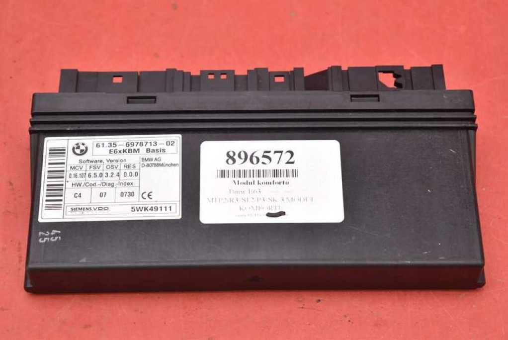 Unité commande confort 6978713 BMW E63 4.8 V8 03-07