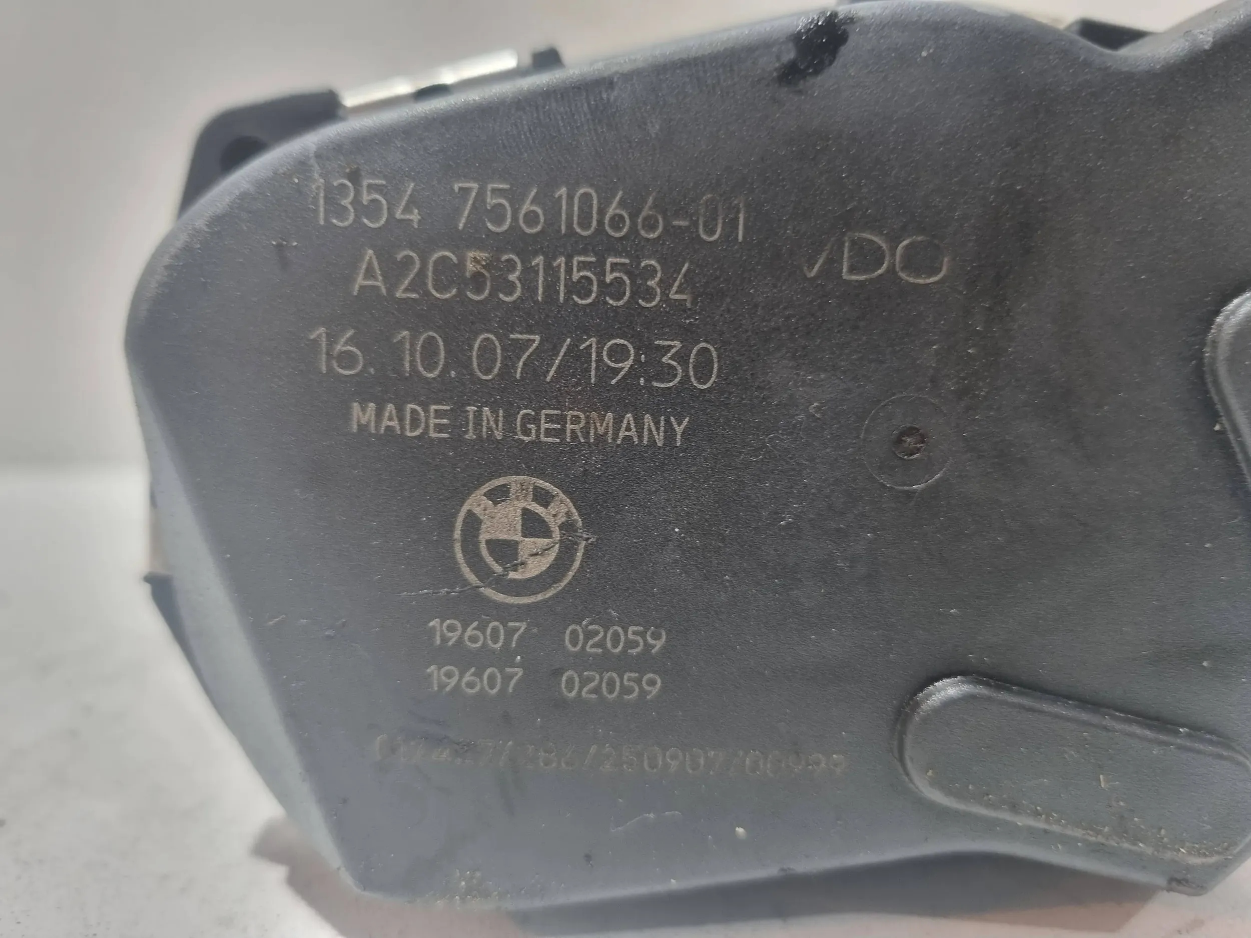 throttle flap 7561066 BMW E87 E90 E91 E92 2.0B N43