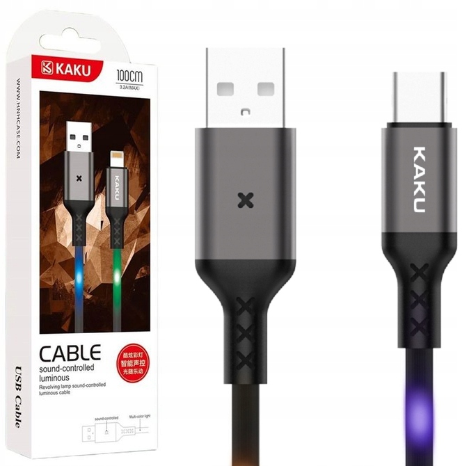 

Kabel Usb Shengkong Usb-c 100CM 3.2A Qc Szary