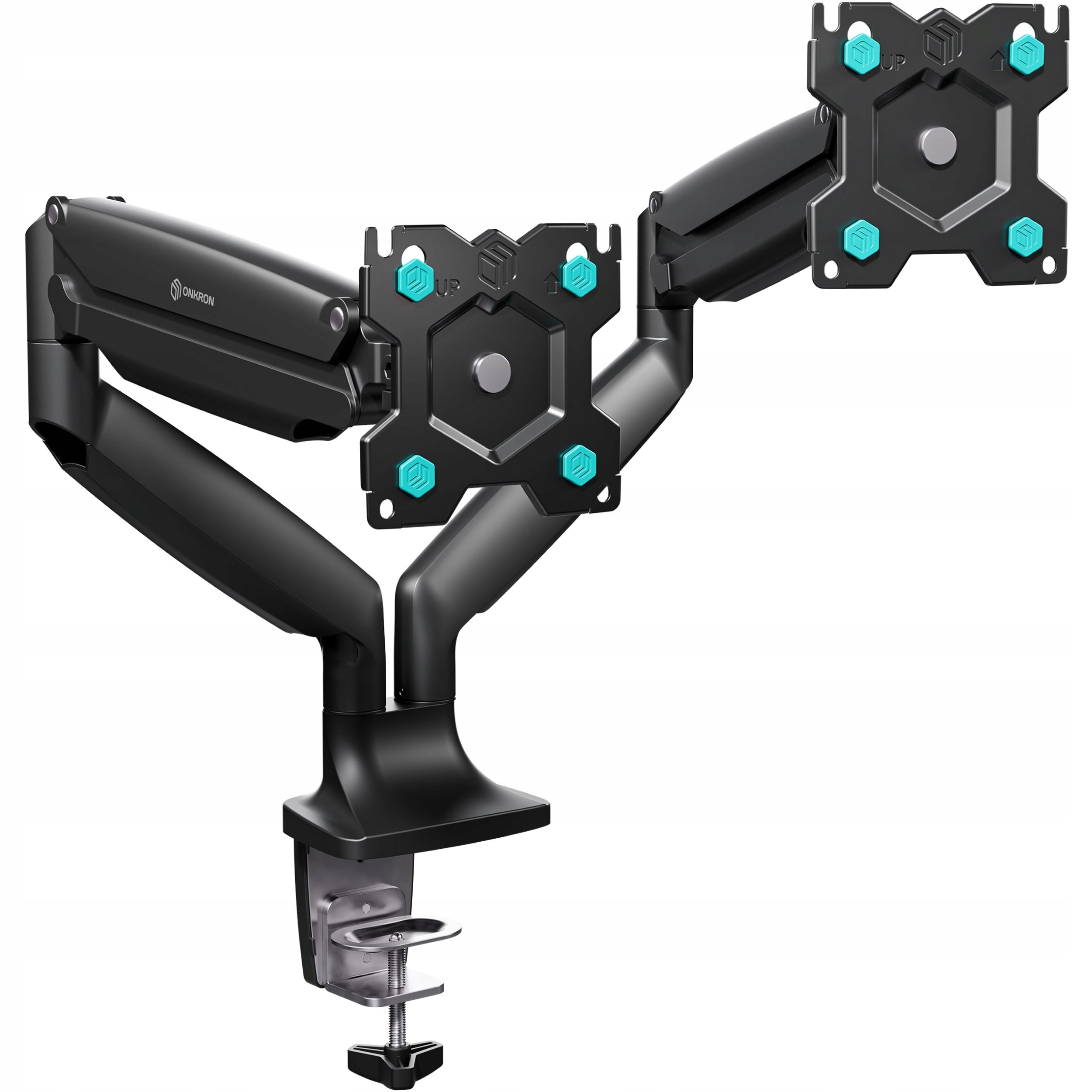 Držák pro 2 stolní monitory plynový otočný 13-32 palců 9 kg Onkron G200-B