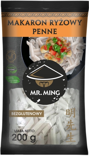 Rýžové těstoviny Penne 200 g Mr. Ming