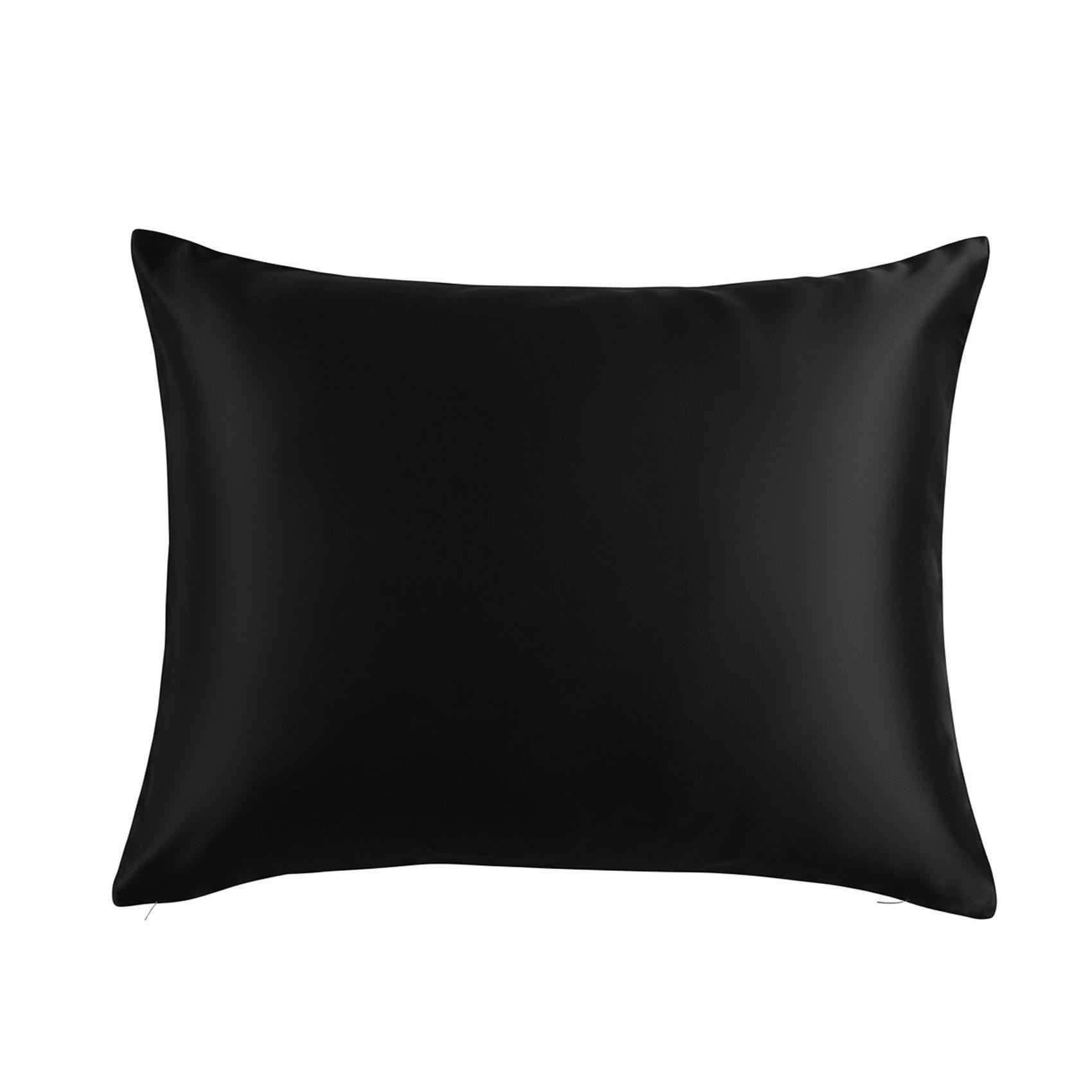 Hedvábný povlak 50x60 černý, jednobarevný Premium