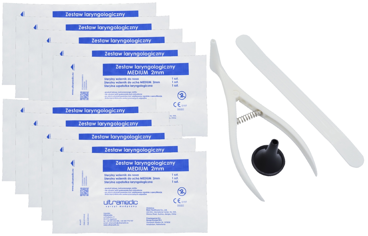 

Zestaw Laryngologiczny M Jałowy Medium 2mm 10 szt.