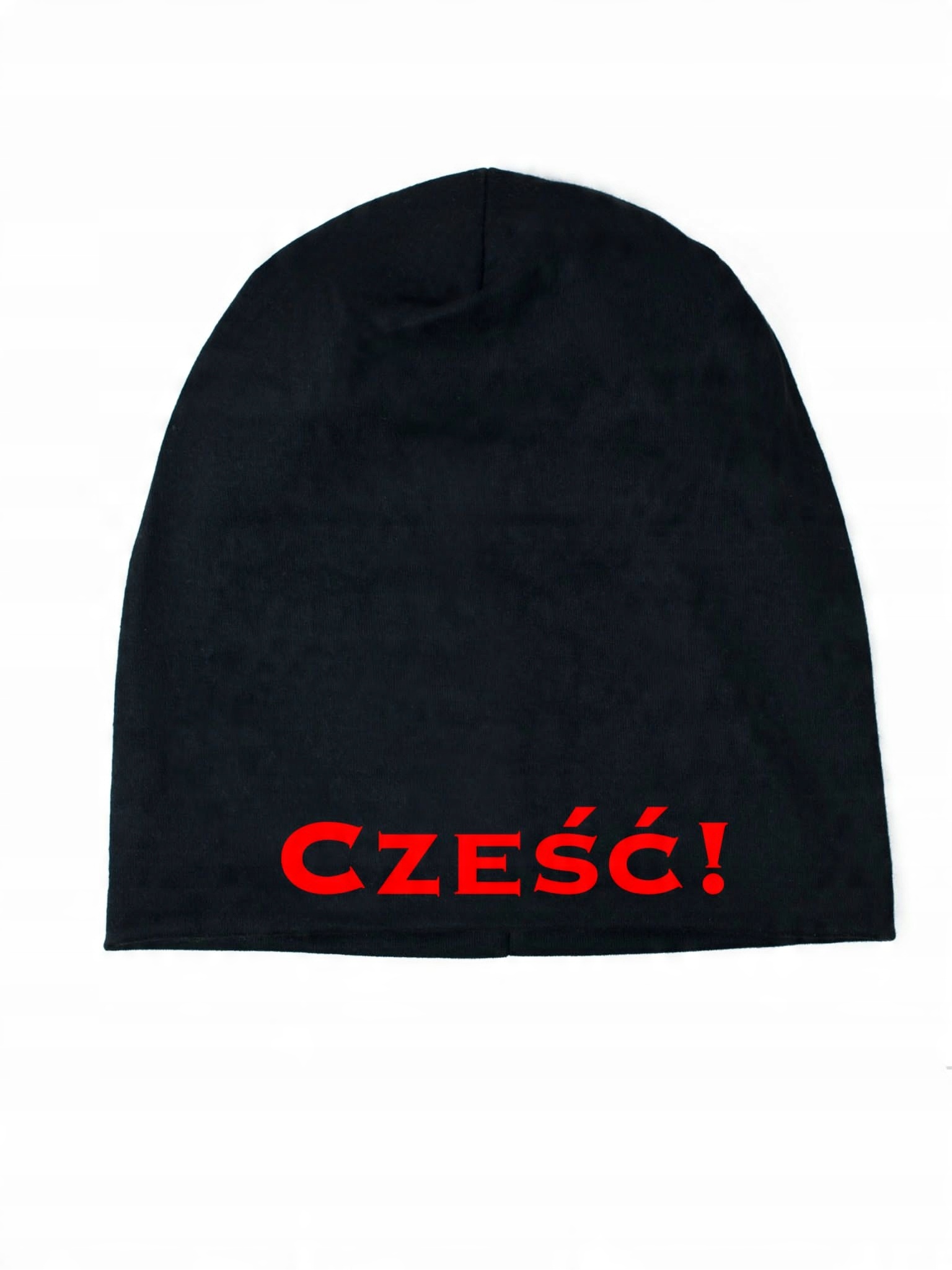 

Czapka Czarna Oversize Smerfetka Beanie Cześć
