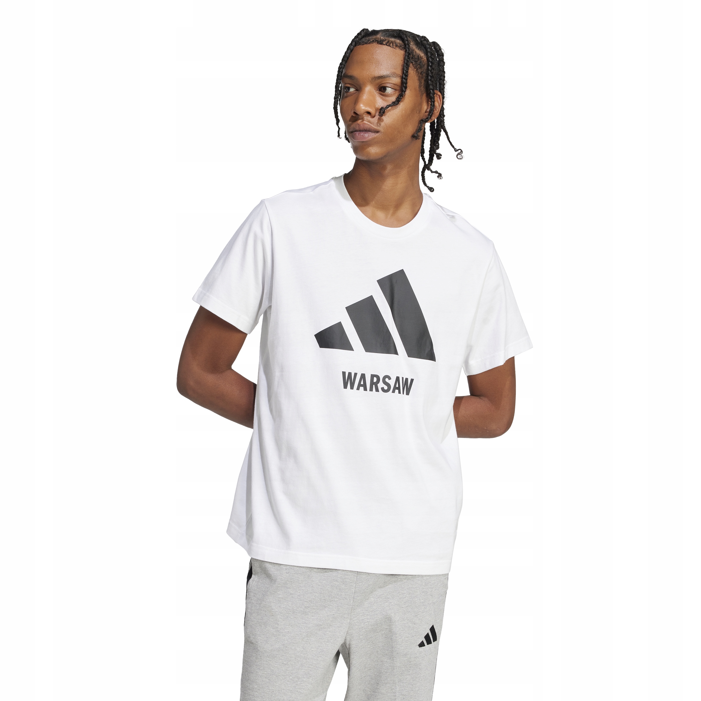 T-shirt koszulka męska adidas Warsaw r L JN8977 bawełna