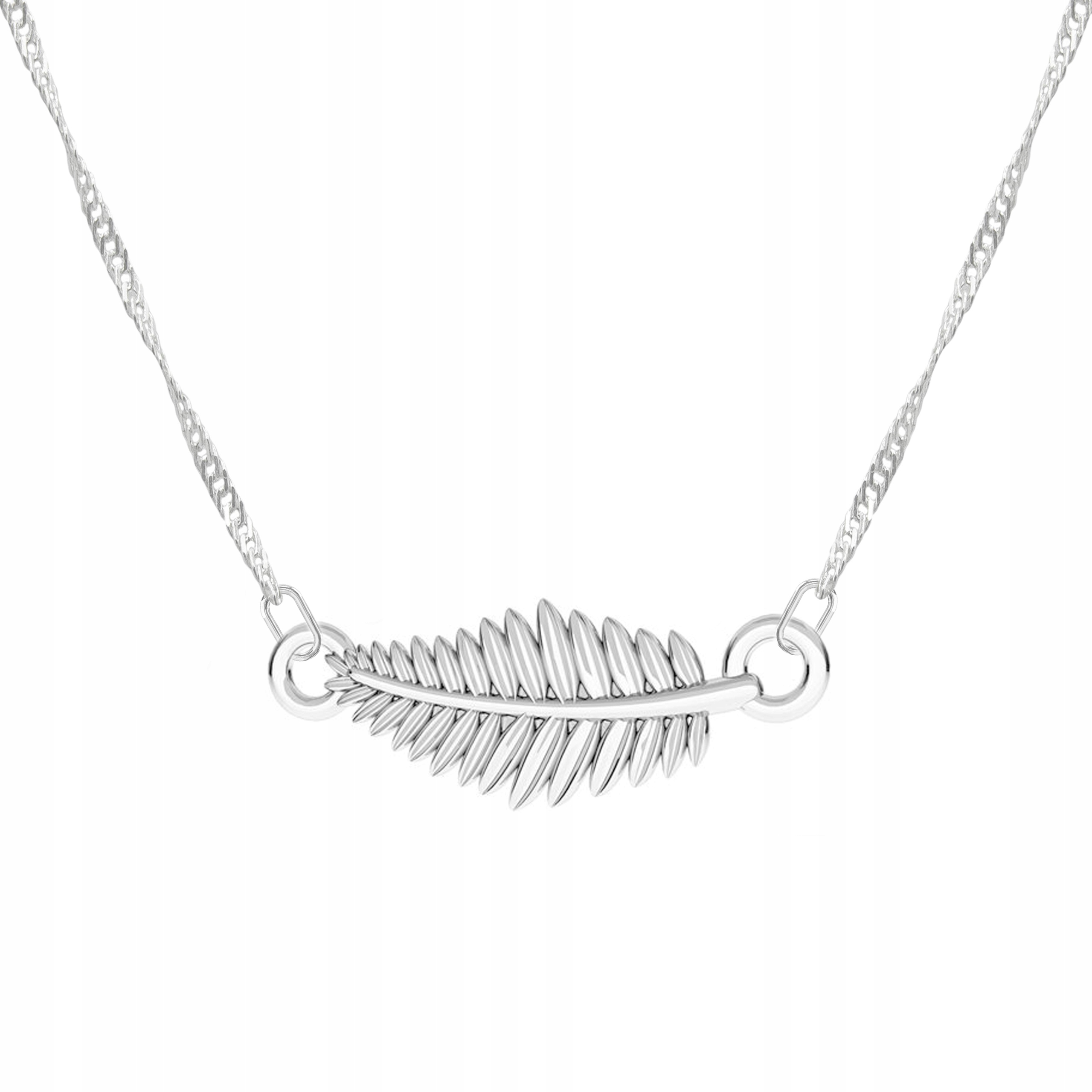 Stříbrný řetízek náhrdelník 925 Větvička Listy