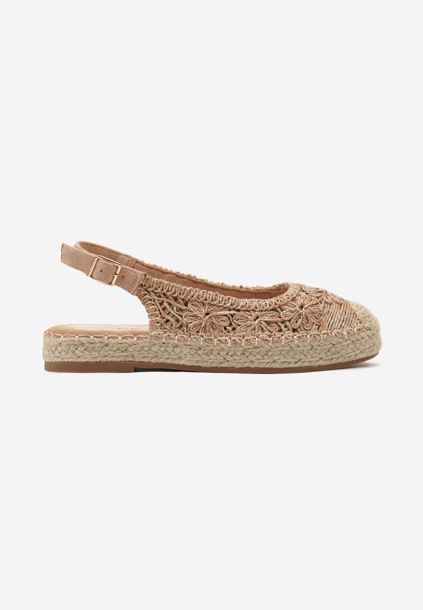 Born2Be Brązowe Espadryle damskie 40 Materiał zewnętrzny tkanina