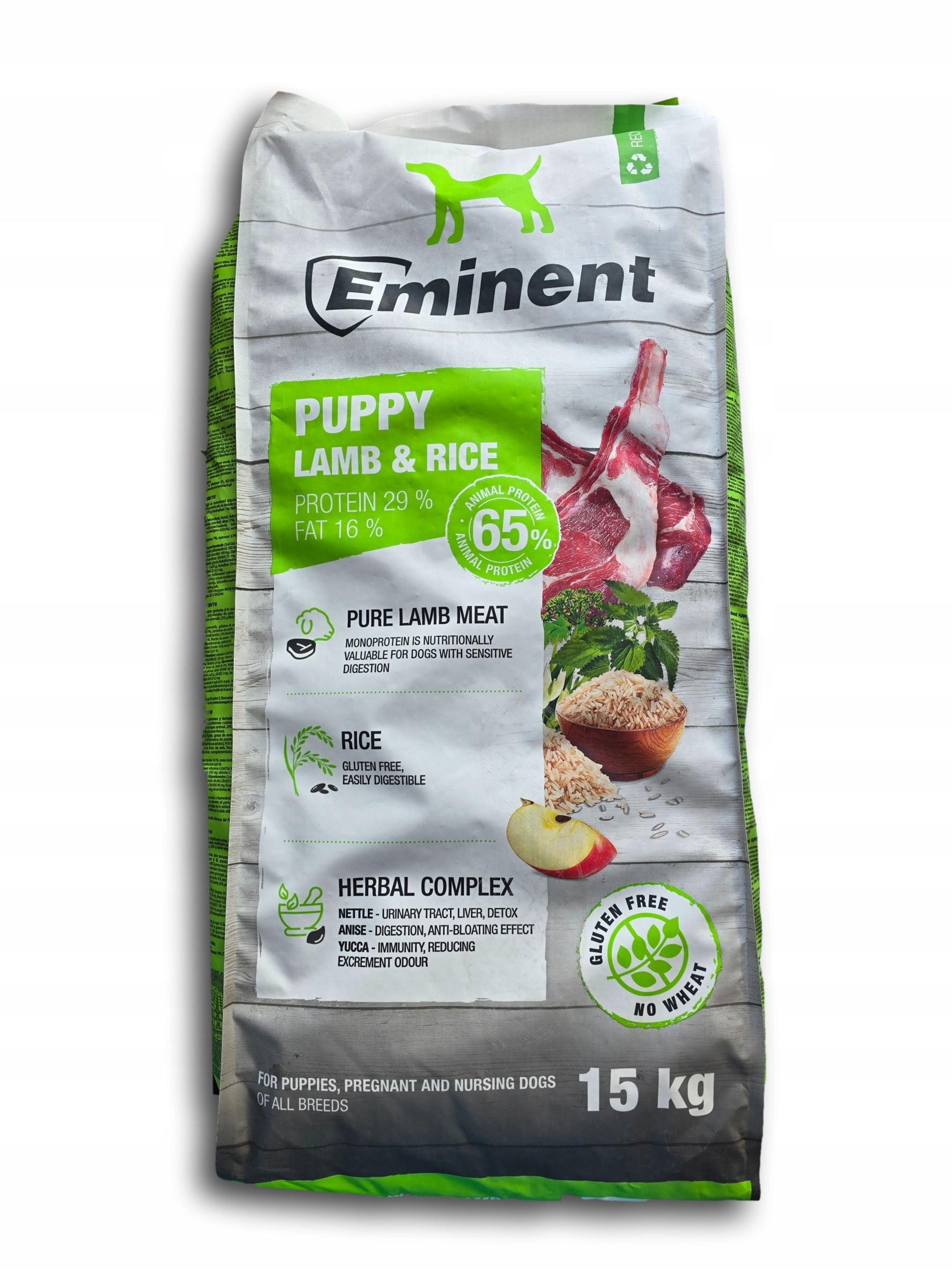 Levně Eminent Puppy Jehněčí a rýže High Premium 15 kg štěňata a mladí psi XXL