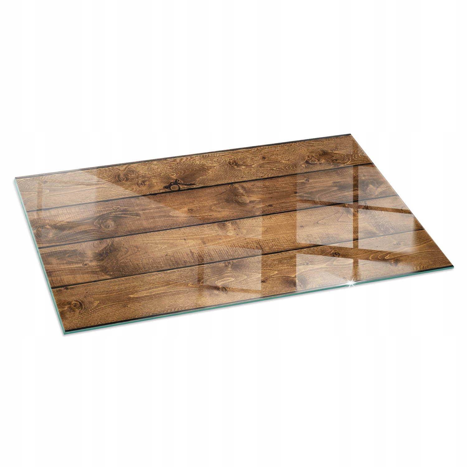 Tvrdená sklenená podložka s grafikou Drevená doska v tvare pohára 120 x 60 cm