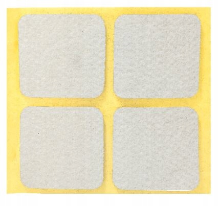 PODKŁADKA FILCOWA SAMOPRZYLEPNA 40x40 BIAŁA PODKŁADKI FILCOWE 4szt