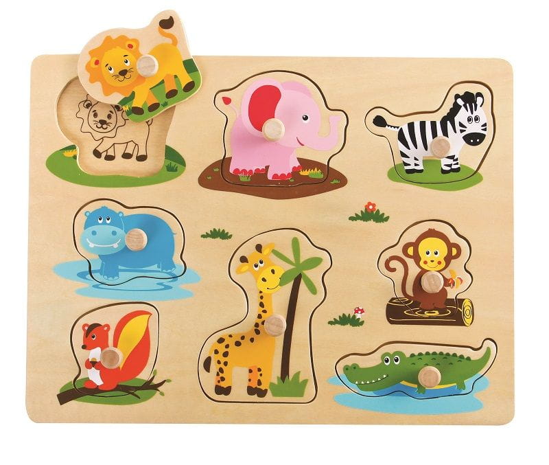

Puzzle Drewniane układanka Zwierzątka uchwyty