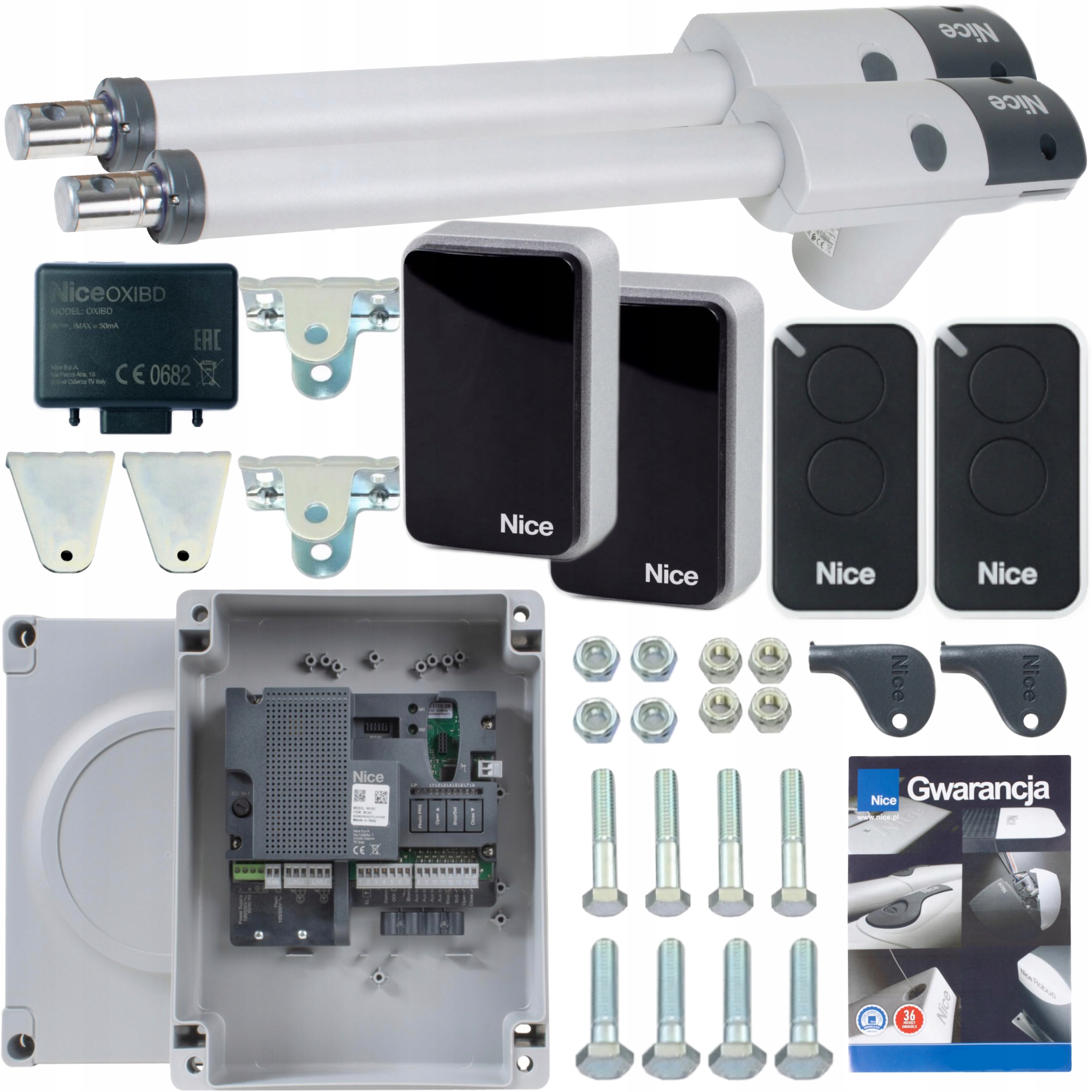 Sada pohonů pro dvoukřídlé brány Nice TOO3000 2x PIlot, Epm