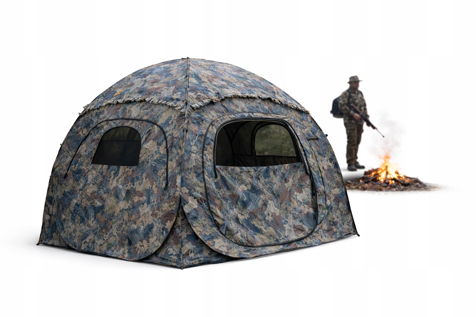 Stan Turistický lovecký Bivak Survival Voděodolná kamufláž 814