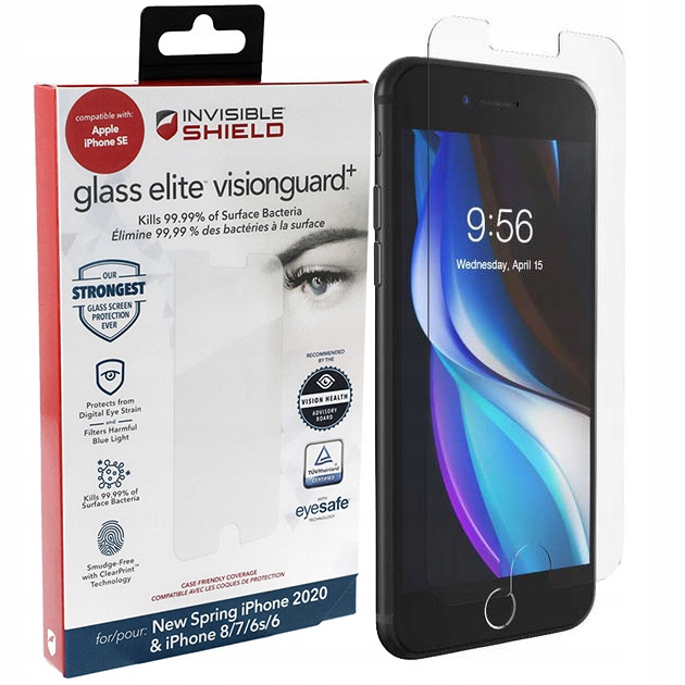 

Szkło Zagg z filtrem do iPhone Se 2020, 8/7/6s/6