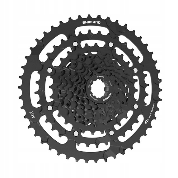 Kaseta do roweru Shimano CS-LG300 9-rzędowa 11-46T czarna E-bike