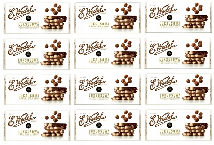 12x 100g Wedel czekolada mleczna luksusowa z orzechem laskowym Karton