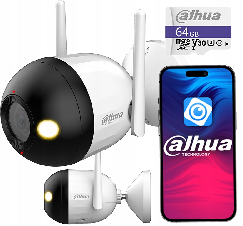 Ip Kamera 4MPx Dahua Wifi F4C-PV Smart Dual Light Active Tubová karta 64GB