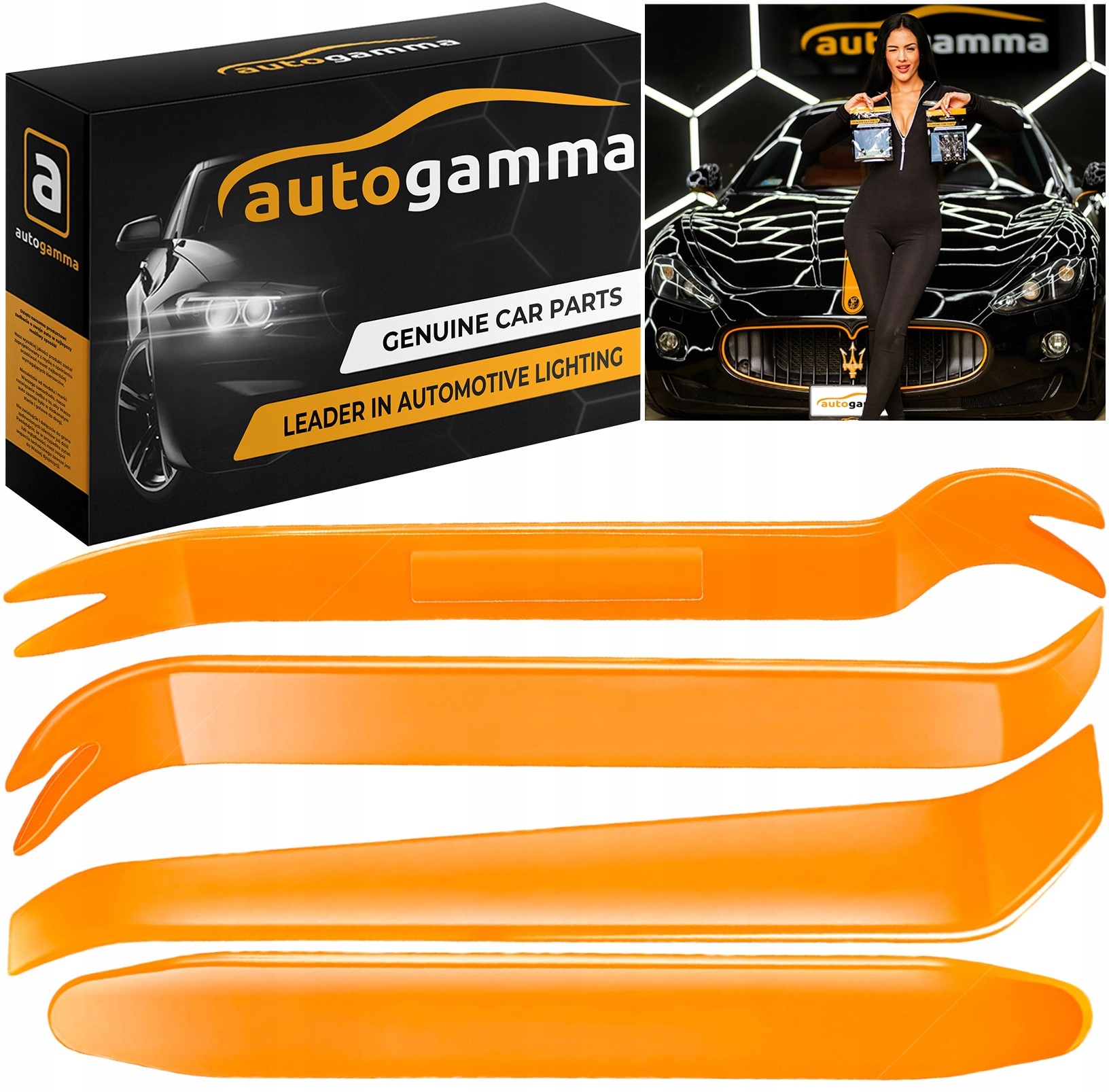 ŚCIĄGACZE DO DEMONTAŻU TAPICERKI ZESTAW ŚCIĄGACZY ŁYŻKI 4 ELEMENTY MOCNE