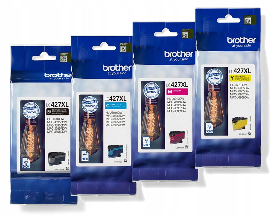 4x originálny atrament Brother LC-427 XL Cmyk