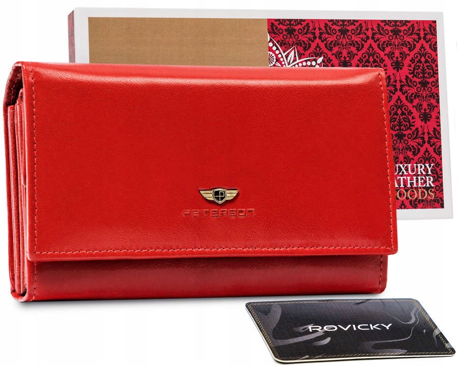 Kožená dámská peněženka s vnější kapsou