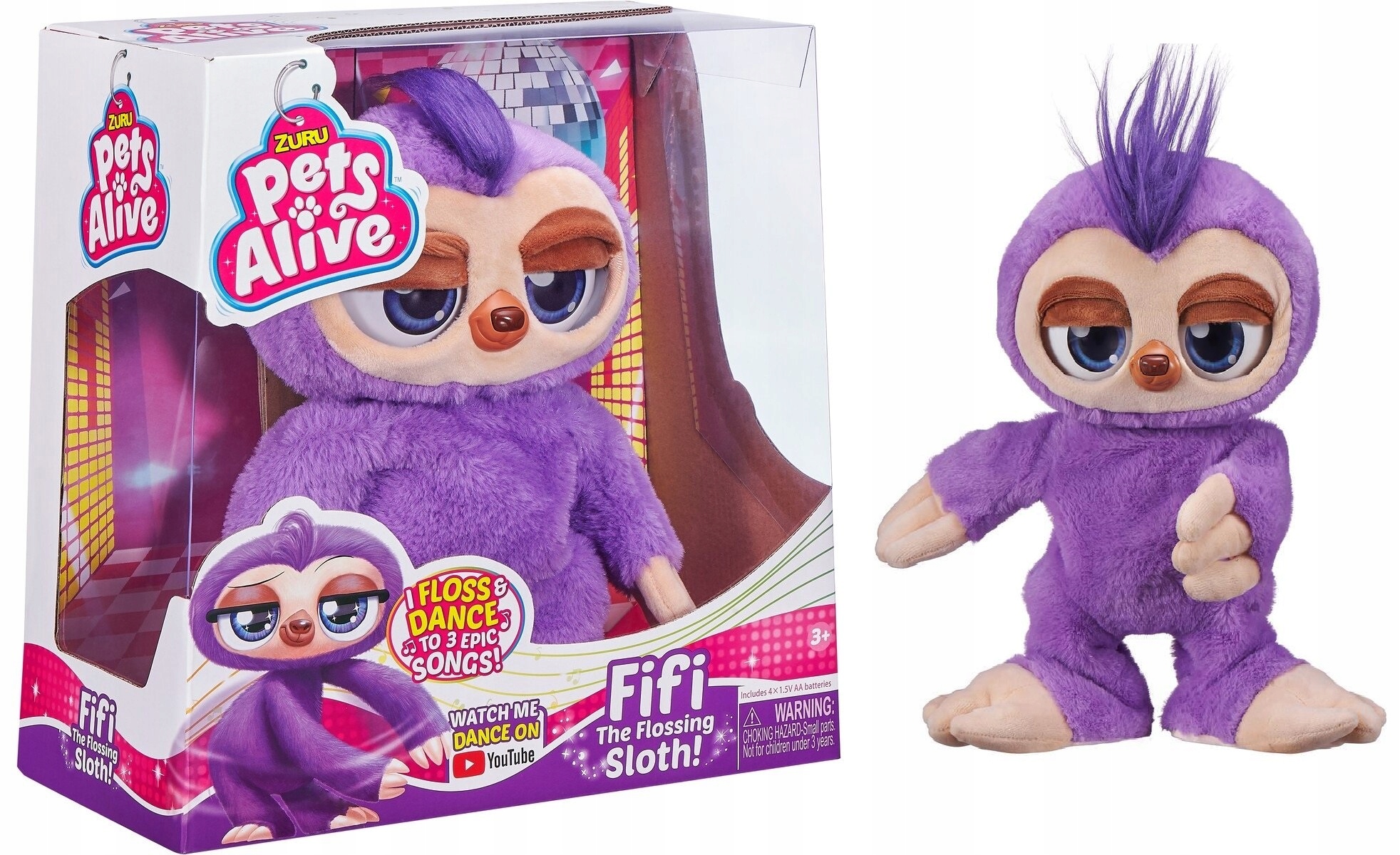 Zuru Pets Alive Интерактивный Ленивец ФИФИ