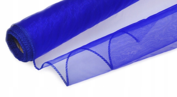 

Organza organtyna obszywana 40cm/8m Ślub Niebieska