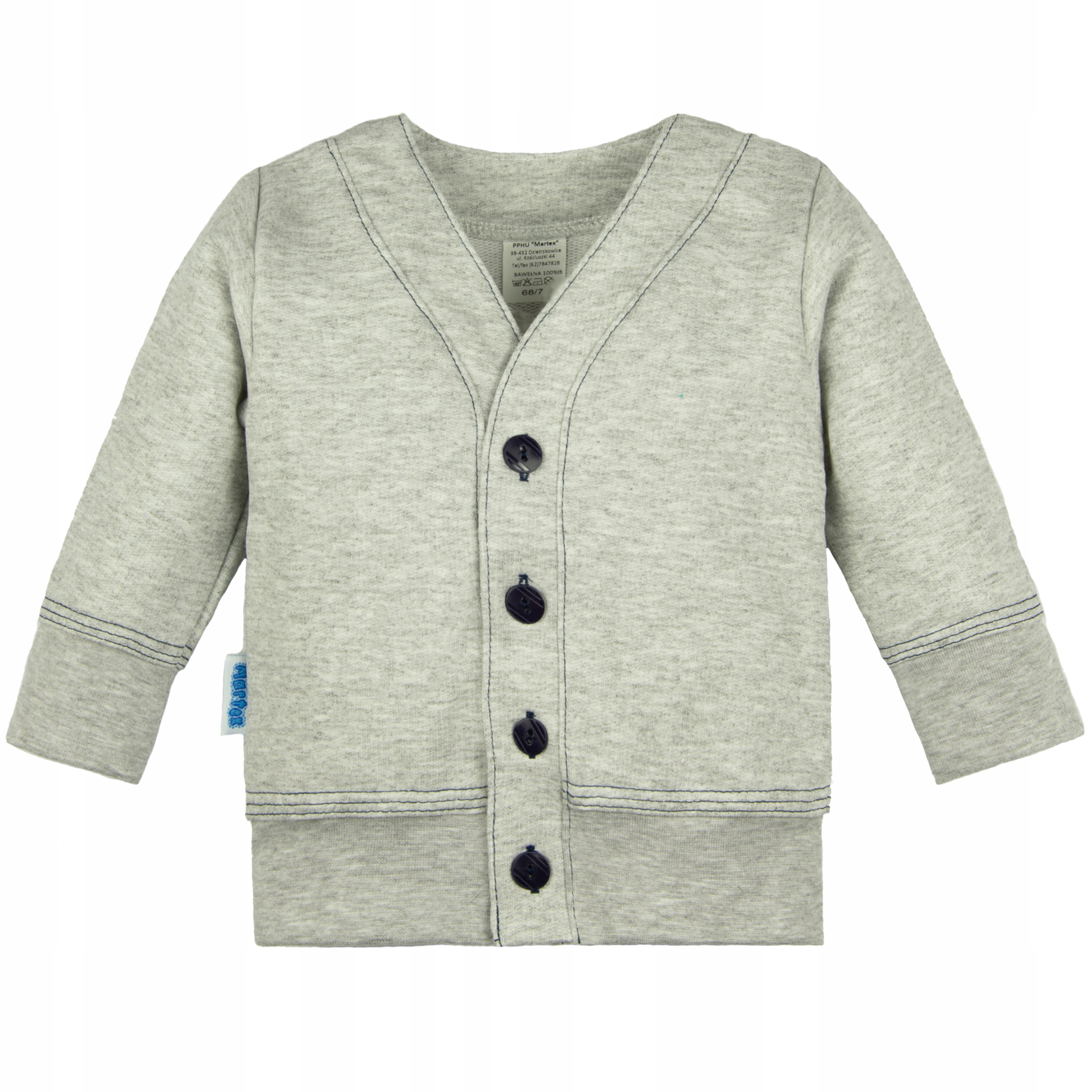 

Bluza dla dziecka a'la kardigan szara 56 62