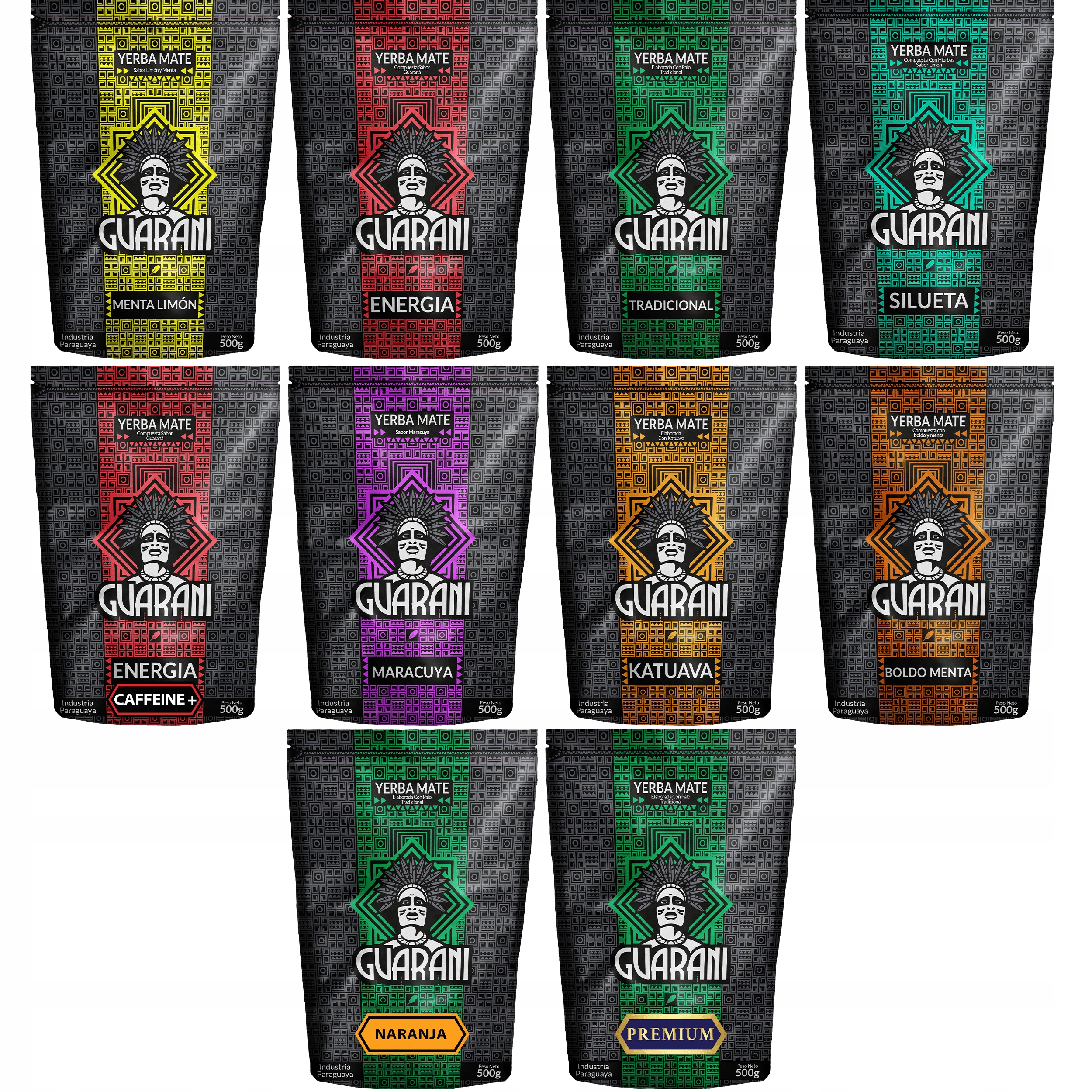 Sada Yerba Mate 5kg 10x500g Paraguayská guarana