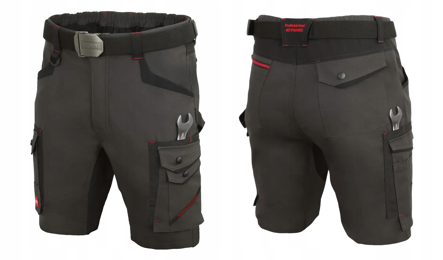 Spodnie robocze krótkie Professional ochronne Elastyczne Wytrzymałe 48